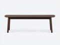 Banc 160×40×45 cm - bois de noyer brun - assise longue et structure épurée pour salle à manger