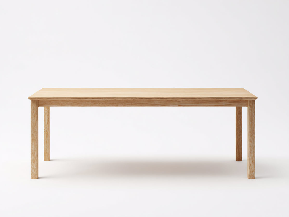 Banc 155×40×45 cm - bois blond - assise à rebord biseauté et piètement fin pour salle à manger