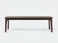 Banc 150×38×45 cm - bois brun foncé - assise longue aux angles arrondis pour salle à manger