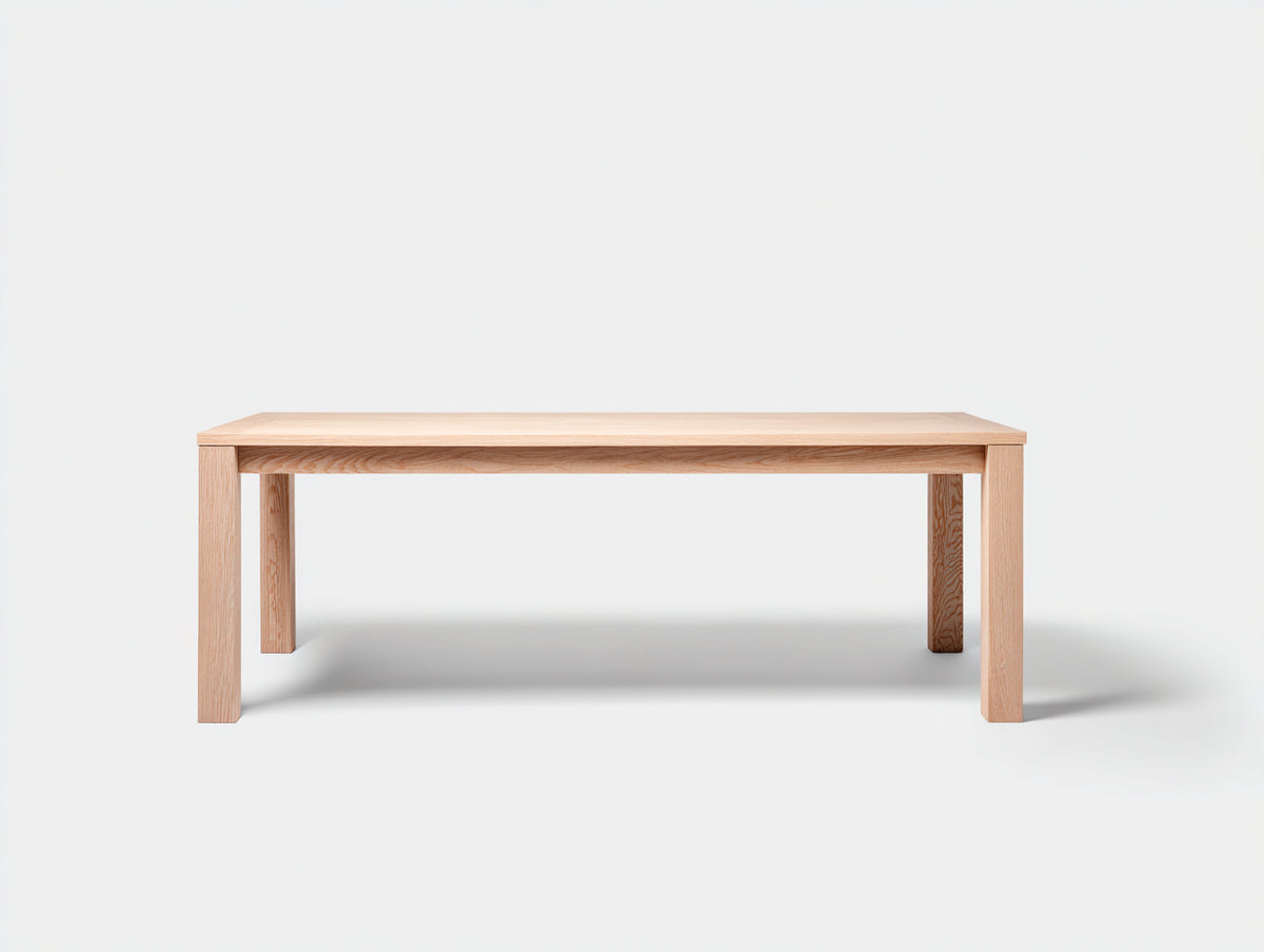 Banc 135×38×46 cm - bois naturel clair - cadre droit et pieds carrés pour salle à manger